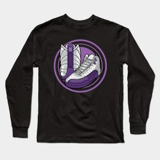 AJ 12 Retro Pro Purple Sneaker Long Sleeve T-Shirt